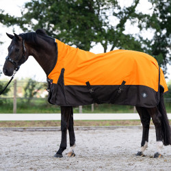 Couverture d'extérieur Imperial Riding Customized High Neck 200g Orange / marron foncé Multi-couleurs