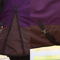 Couverture d'extérieur Imperial Riding Customized High Neck 300g 600D Bordeaux / marron clair Couverture d'extérieur Imperial Riding Customized High Neck 300g 600D Bordeaux / marron clair