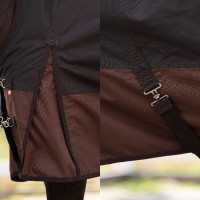 Couverture d'extérieur Imperial Riding Customized High Neck 300g 600D Bordeaux / marron clair