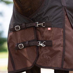 Buitendeken Imperial Riding Customized High Neck fleece Donkerbruin / lichtbruin