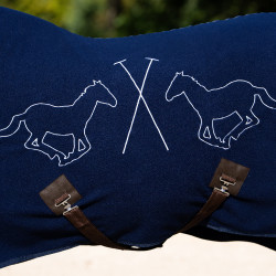 HV Polo Basic fleecedeken Marine Marineblauw