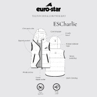 Mouwloos donsjack Euro-Star Charley kids Vlierbes Bruin Mouwloos donsjack Euro-Star Charley kids Vlierbes Bruin