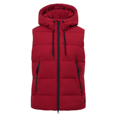 Donsbodywarmer zonder mouwen Euro-Star Isla dames Diep rood