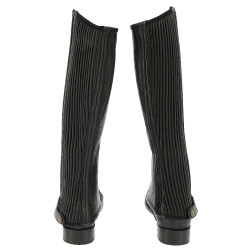 Mini-chaps Equithème leer Zwart