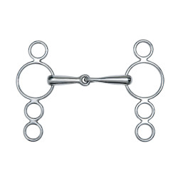 Mors réglable Feeling 4 anneaux plein Mors réglable Feeling 4 anneaux plein
