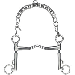 Mors Saumur Feeling à pompe branches courtes inox satin Mors Saumur Feeling à pompe branches courtes inox satin