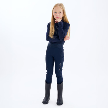 Legging d'équitation Euro-Star Impress FullGrip kids Marine Bleu marine