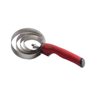 Étrille métallique ronde poignée Soft Rouge Étrille métallique ronde poignée Soft Rouge