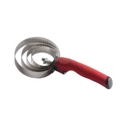 Ronde metalen roskam met Soft-handvat Rood