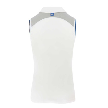 Polo Equit'M sans manches Femme Blanc