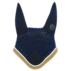 Bonnet chasse-mouches Equithème Polyfun Marine / taupe Bleu Bonnet chasse-mouches Equithème Polyfun Marine / taupe Bleu