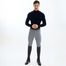 Pantalon d'équitation Euro-Star Camillo original grip genoux homme Titanium Gris
