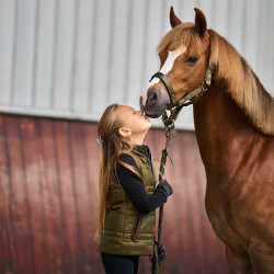 Mouwloze bodywarmer Imperial Riding Bonnie kids Olijfgroen