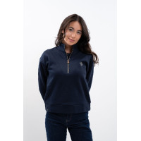 Sweater met rits Harcour x Versailles Louise Marine Marineblauw Sweater met rits Harcour x Versailles Louise Marine Marineblauw