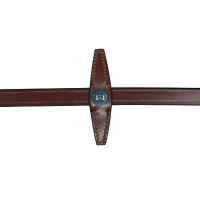 Rênes caoutchouc T de T arretoirs Tabac Marron