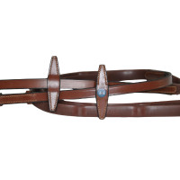 Rênes caoutchouc T de T arretoirs Havane foncé Marron