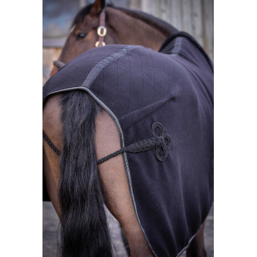 Fleece deken Diagonal Paddock Sport Zwart