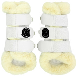 Guêtres fermées Je t'aime Equithème Snuggy Blanc