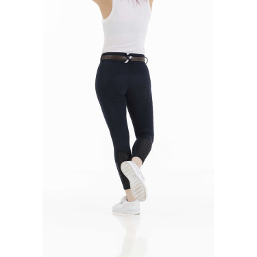 Pantalon Equithème Claudine fond silicone Bleu marine