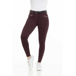 Pantalon Equithème Claudine fond silicone Bordeaux Pantalon Equithème Claudine fond silicone Bordeaux