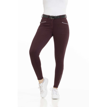 Pantalon Equithème Claudine fond silicone Bordeaux Pantalon Equithème Claudine fond silicone Bordeaux
