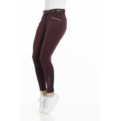 Pantalon Equithème Claudine fond silicone Bordeaux Pantalon Equithème Claudine fond silicone Bordeaux