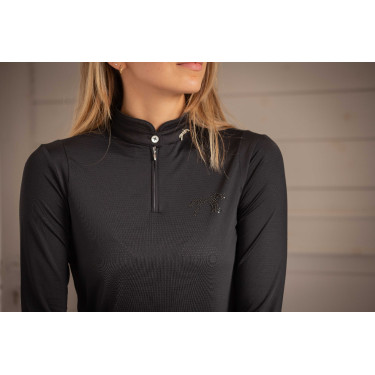 Poloshirt Pénélope Techpy Zwart