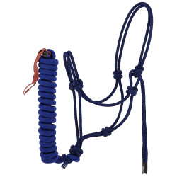 Ethologisch halster + halstertouw Norton Duo Blauw / zwart