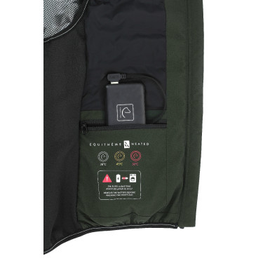 Verwarmde bodywarmer Equithème Heated Sasha Kaki Groen