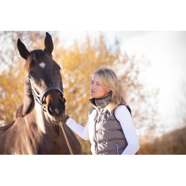 Mouwloze bodywarmer Pénélope Anouck Grijs