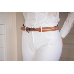 Pénélope Signature riem met strass Cognac Bruin