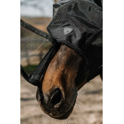 Vliegenmasker anti-UV Pro Series Extra Zwart Vliegenmasker anti-UV Pro Series Extra Zwart