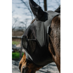 Masque anti-mouches anti-UV Equithème Lycra Noir