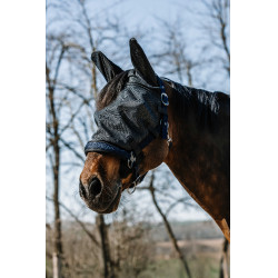 Masque anti-mouches anti-UV Equithème Halter Noir