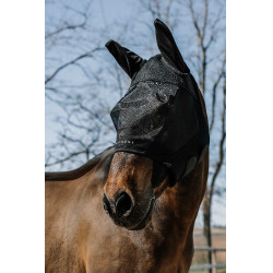 Masque anti-mouches anti-UV Equithème Mesh Noir