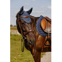 Zadeldek Je t'aime Equithème Origine Blauw Zadeldek Je t'aime Equithème Origine Blauw