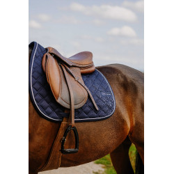 Tapis de selle Je t'aime Equithème Mirror Bleu marine Tapis de selle Je t'aime Equithème Mirror Bleu marine