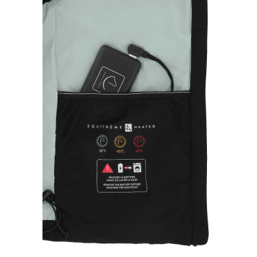 Verwarmd vest Equithème Charlie Zwart Verwarmd vest Equithème Charlie Zwart