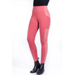 Legging HKM Mesh Style full seat siliconen Frambozenroze Legging HKM Mesh Style full seat siliconen Frambozenroze
