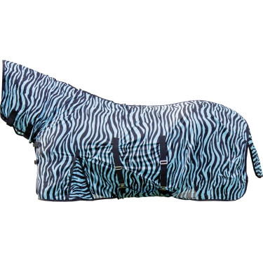 Couverture anti-mouches Zebra Aqua HKM Aqua / noir Couverture anti-mouches Zebra Aqua HKM Aqua / noir