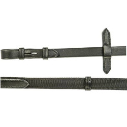 Rênes HKM entretissées de caoutchouc Noir Rênes HKM entretissées de caoutchouc Noir