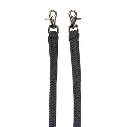 Licol éthologique Strass avec rênes / longes HKM Gris / raisin