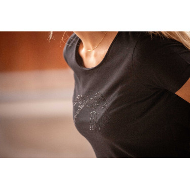 T-shirt Pénélope Iconic Strass Zwart