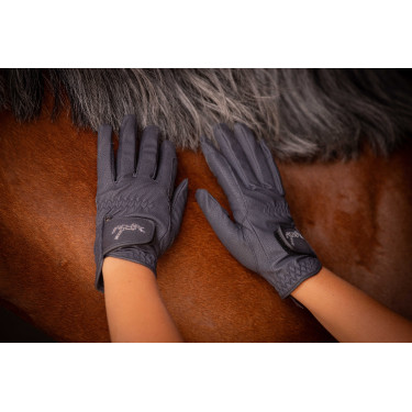 Gants Eden by Pénélope Prisma Strass Marine Bleu marine