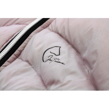Doudoune réversible Je t'aime Equithème Lutha Noir / rose Doudoune réversible Je t'aime Equithème Lutha Noir / rose