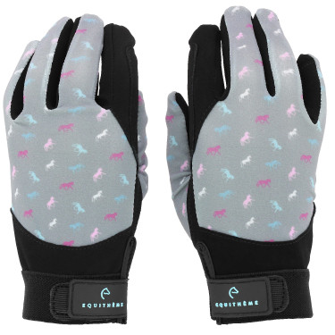 Gants Equithème Maelle Enfant Gris Gants Equithème Maelle Enfant Gris