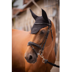 Bonnet chevaux Pénélope Coton Noir
