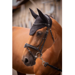 Bonnet chevaux Pénélope Coton Noir