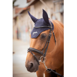 Bonnet chevaux Pénélope Coton Marine Bleu marine