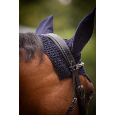 Bonnet chevaux Pénélope Coton Marine Bleu marine
